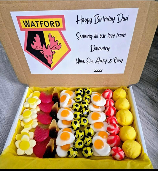 Personalized Football Sweets Letterbox Gift- Birthday