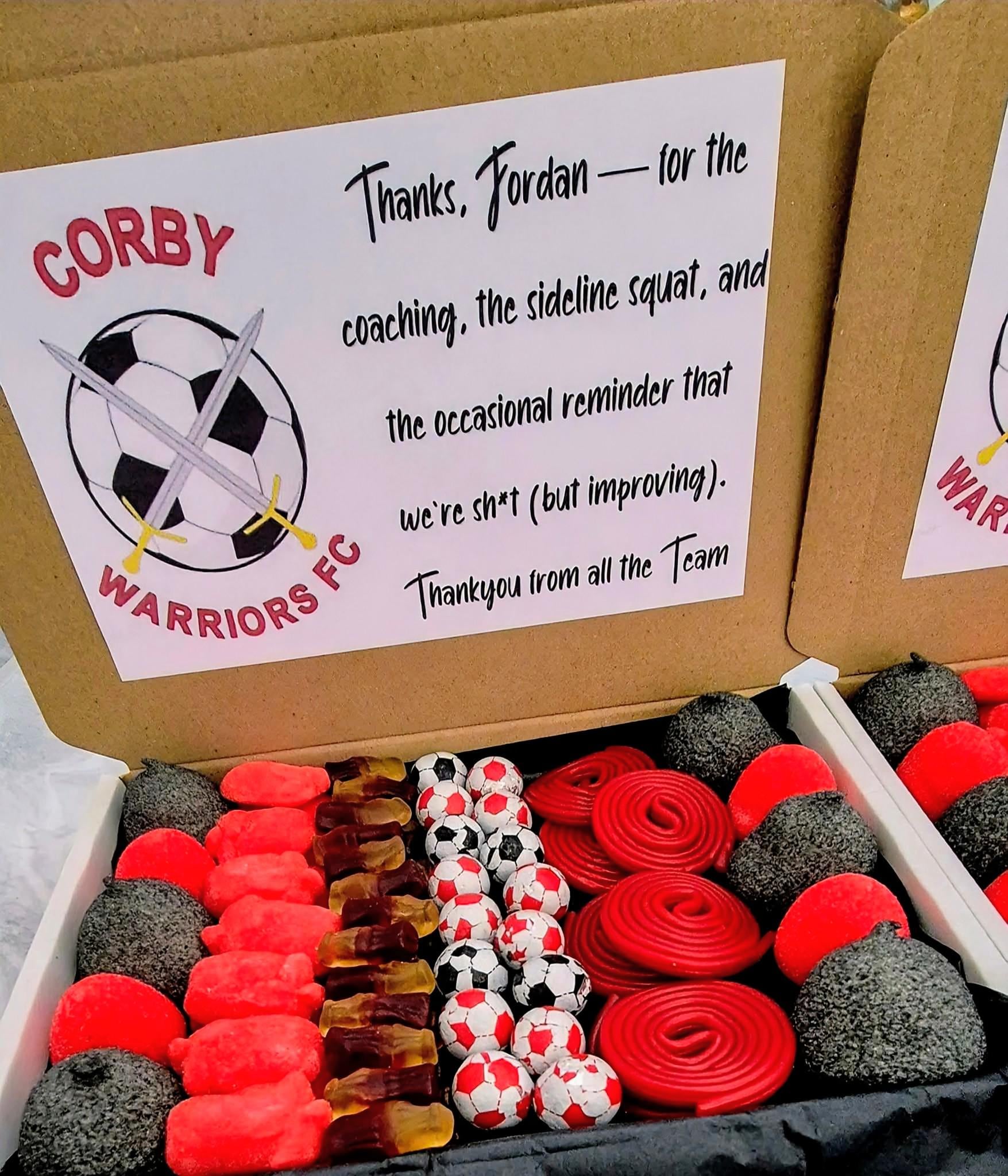 Personalized Football Sweets Letterbox Gift- Birthday