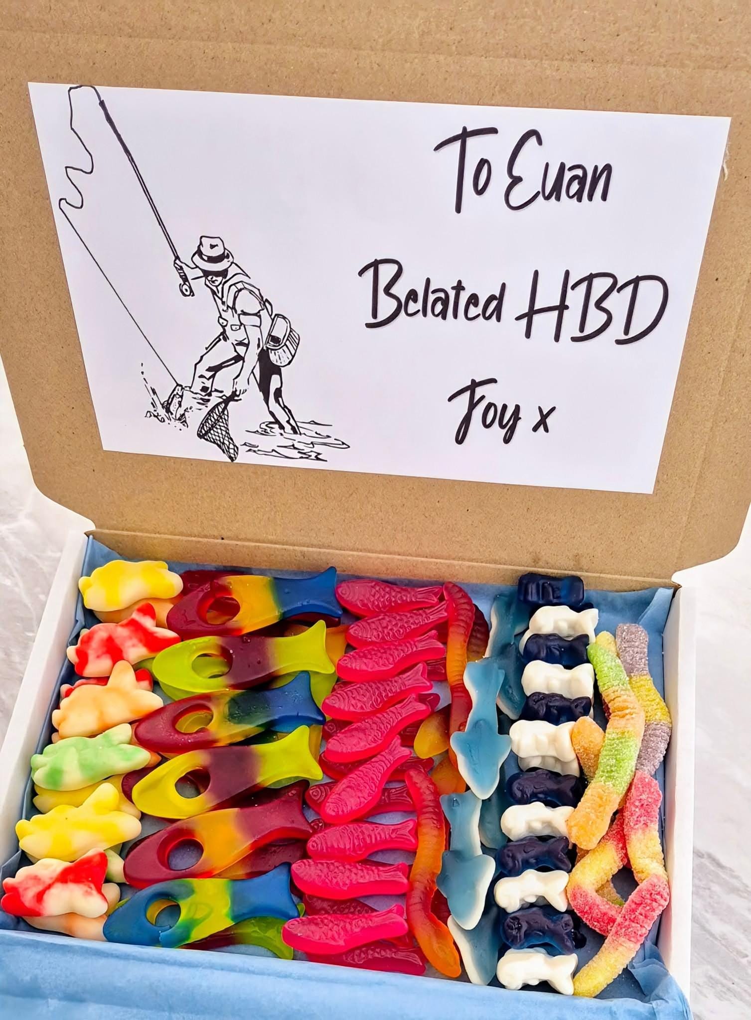 Fishing Lover Sweet Box: Novelty Birthday Gift