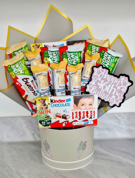 Personalised Kinder Chocolate Hat Box