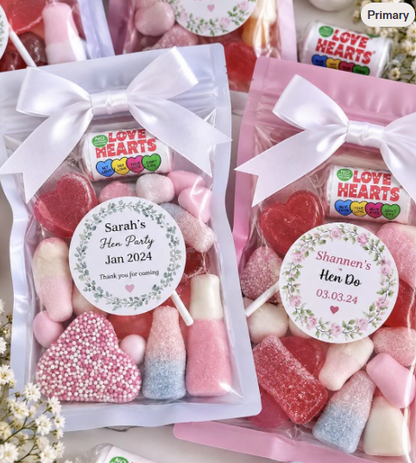 Large Personalised Hen Do Sweet Bags | Hen Party Favours