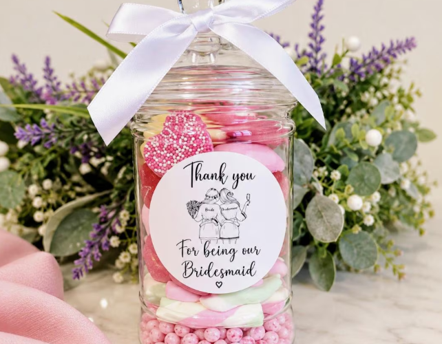 Bridesmaid Sweet Jar | Personalised Wedding Proposal Gift