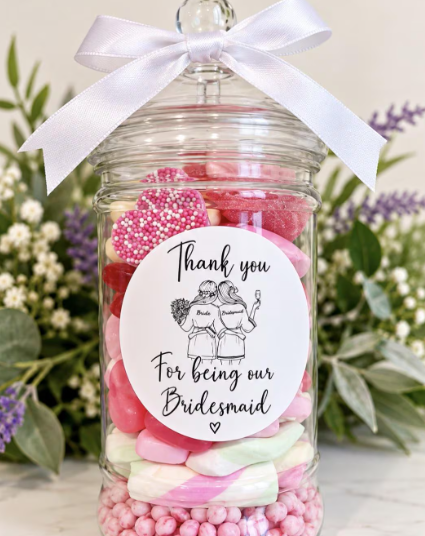 Bridesmaid Sweet Jar | Personalised Wedding Proposal Gift