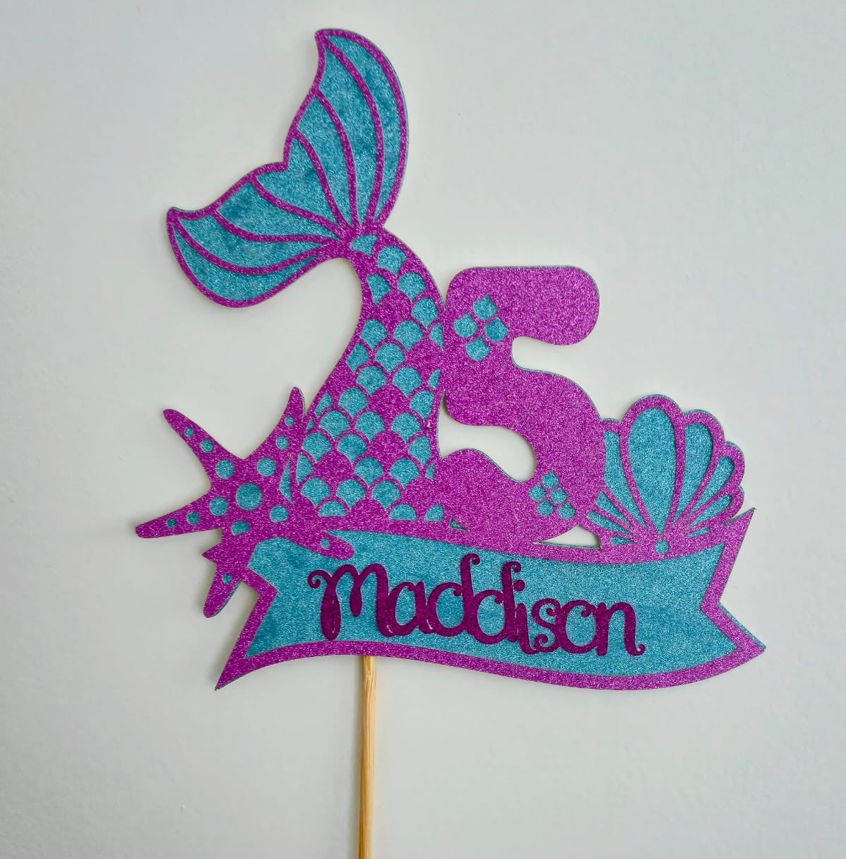 Mermaid Themed Large Cake Topper