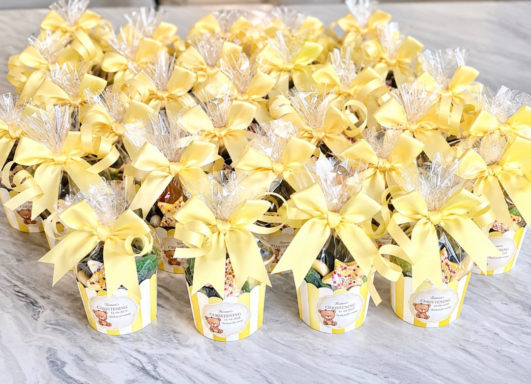 Yellow Christening Pots