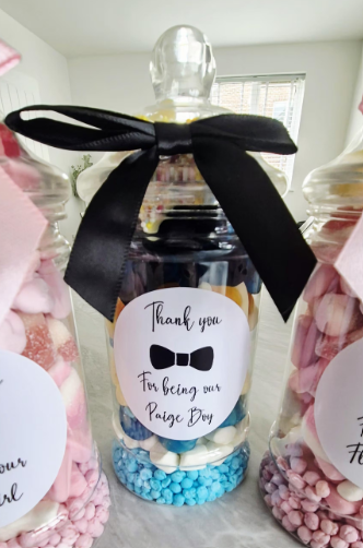 Page Boy Sweet Jar | Personalised Wedding Proposal Gift