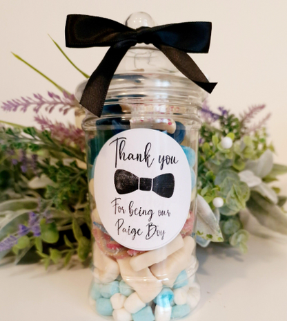Page Boy Sweet Jar | Personalised Wedding Proposal Gift
