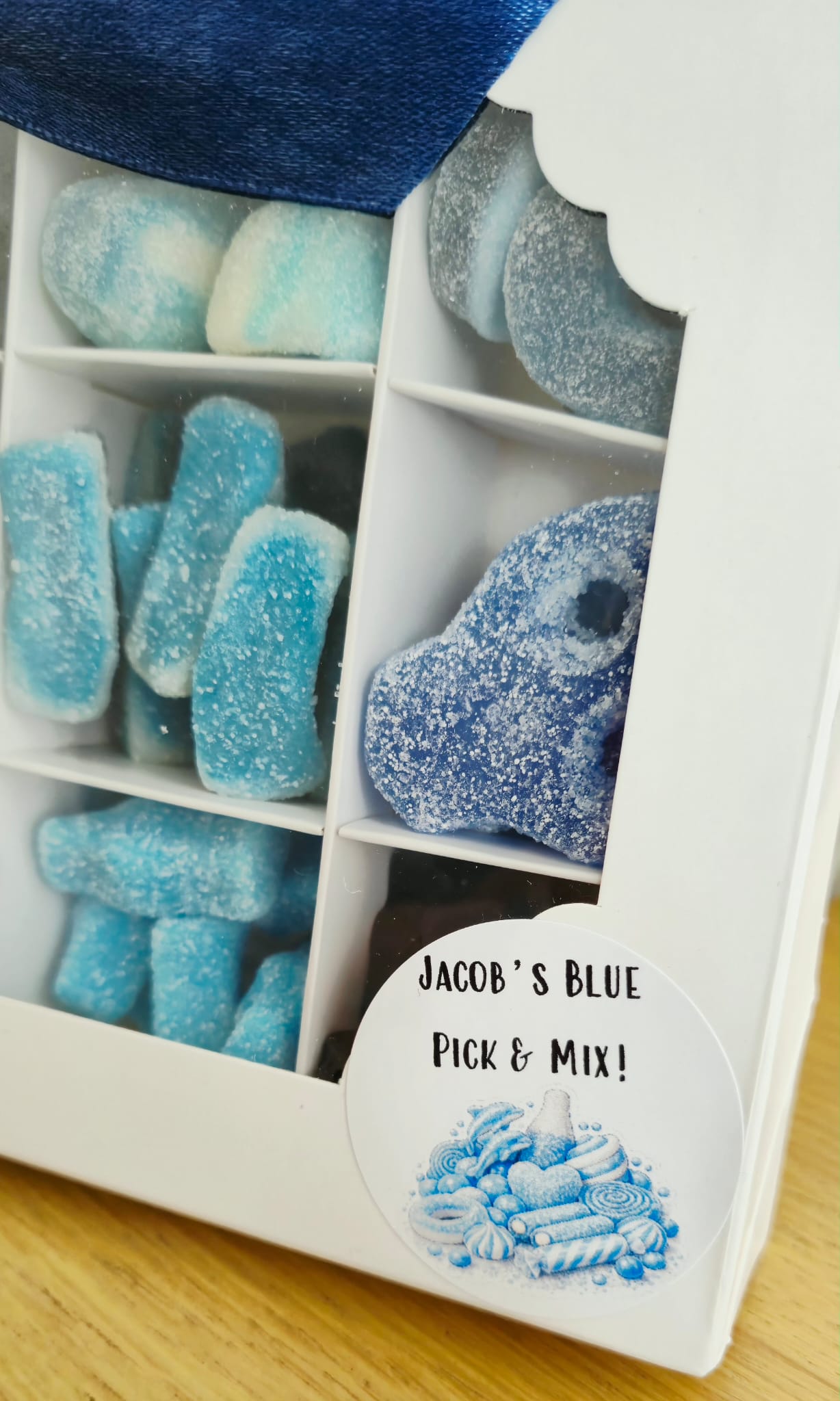 Personalised Blue Pick & Mix Sweet Gift Box