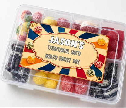 Personalised Retro Hard Boiled Sweet Box