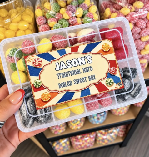 Personalised Retro Sweet Box | Hard Boiled Sweets
