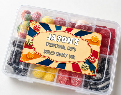 Personalised Retro Sweet Box | Hard Boiled Sweets