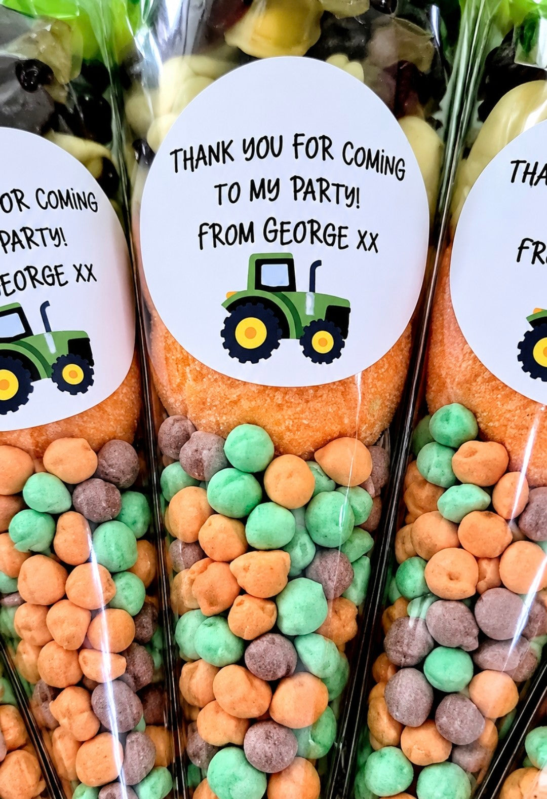 Tractor Party Sweet Cones | Farm Birthday Party Favours