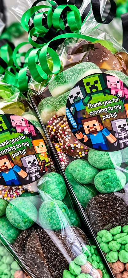 Personalised Minecraft Party Sweet Cones | Minecraft Party Favours