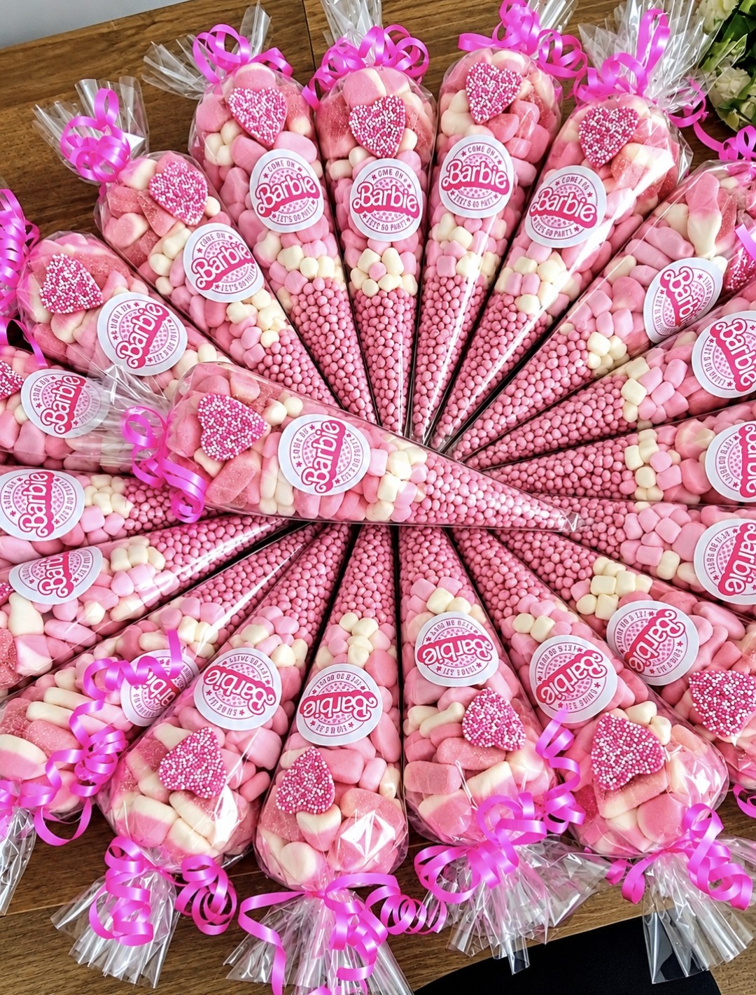 Barbie Party Sweet Cones | Personalised Birthday Favours