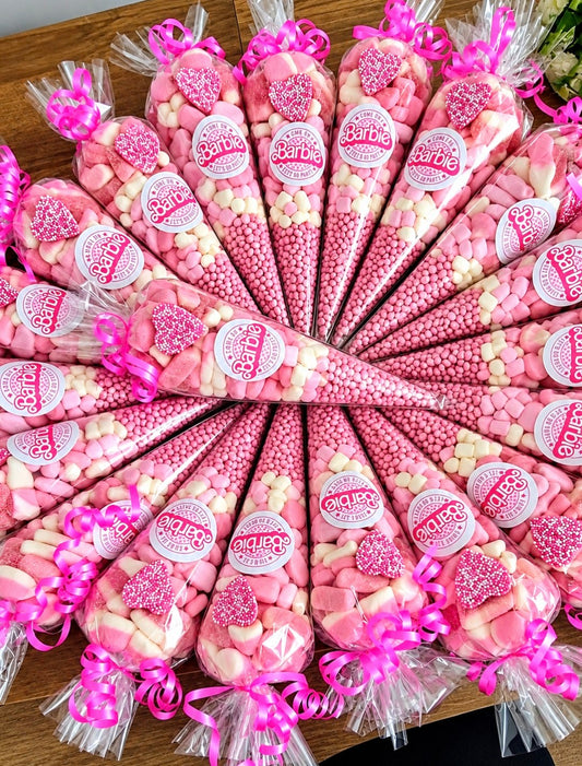 Barbie Party Sweet Cones | Personalised Birthday Favours
