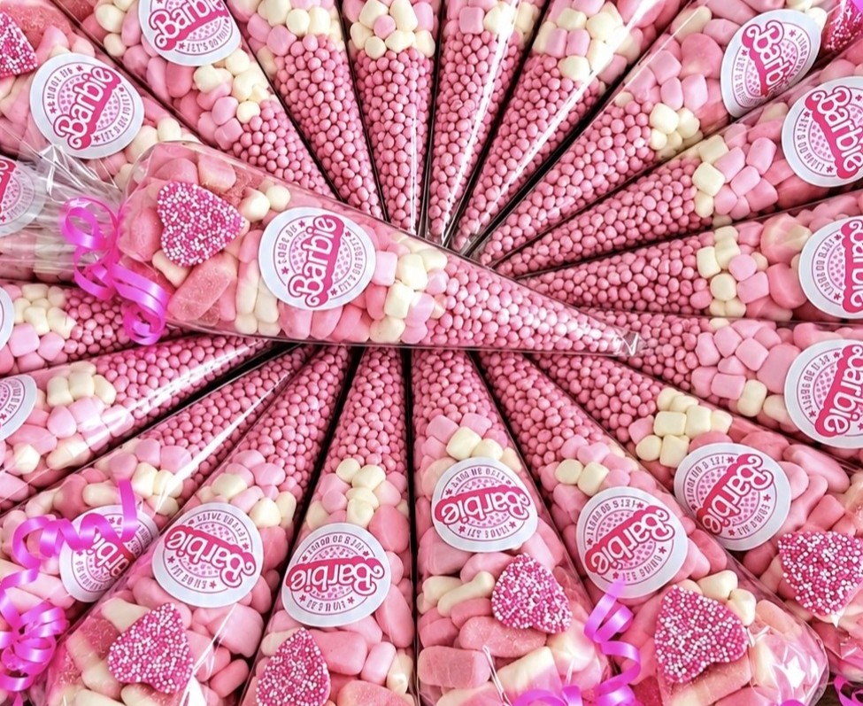 Barbie Party Sweet Cones | Personalised Birthday Favours