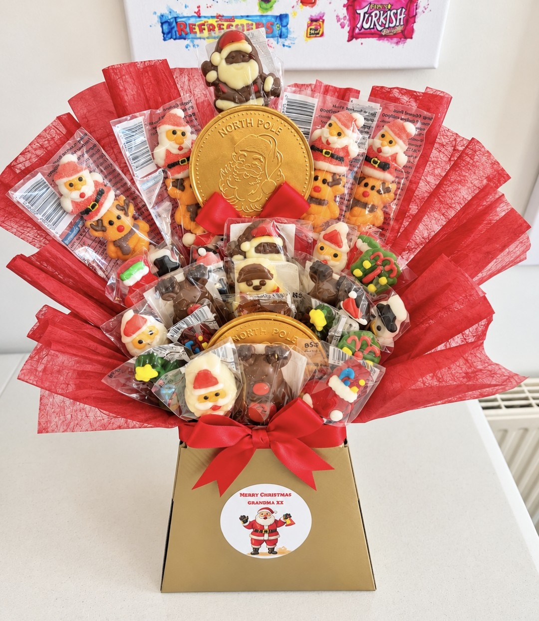 Personalised Christmas Sweet & Chocolate Bouquet