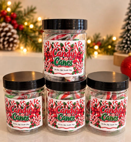 Christmas Candy Cane Sweet Jar – Traditional Festive Christmas Gift
