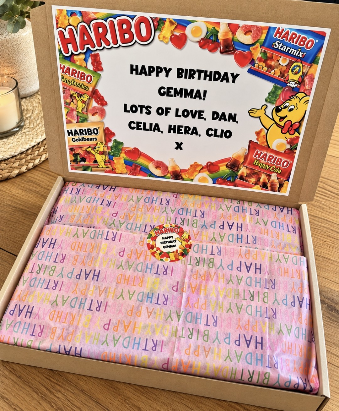 Haribo Sweet Letterbox Gift Box | Personalised Haribo Gift