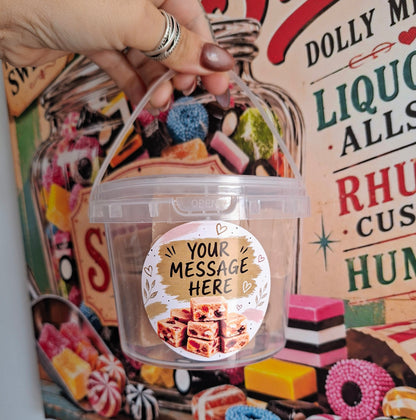 Personalised Fudge Gift Tubs – Pick Your Flavour & Add Your Own Message