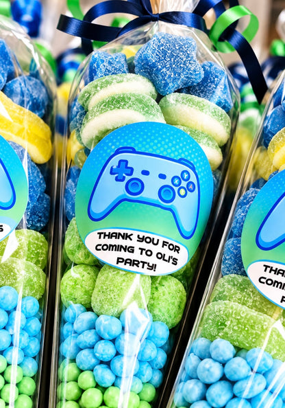 Personalised Gaming Party Sweet Cones | Gaming Birthday Favours