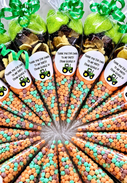 Tractor Party Sweet Cones | Farm Birthday Party Favours