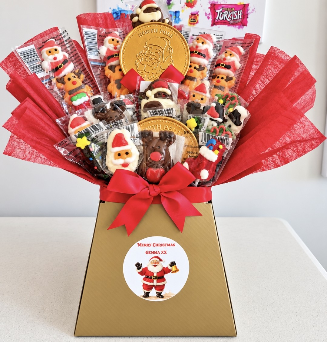 Personalised Christmas Sweet & Chocolate Bouquet