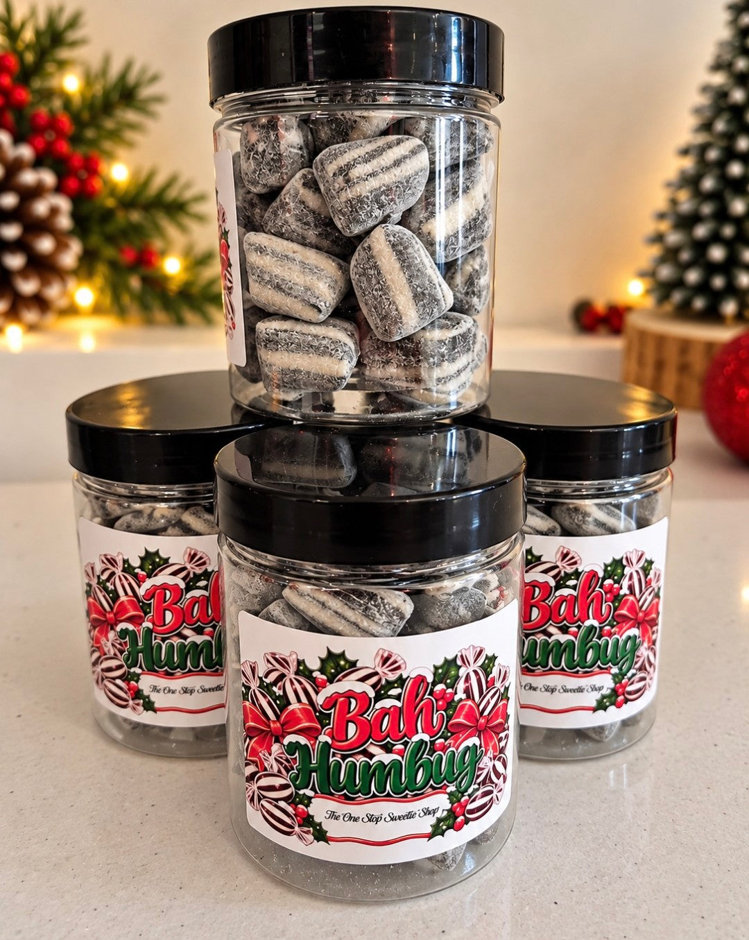 Bah Humbug Mint Humbugs – Traditional Christmas Sweet Gift Jar