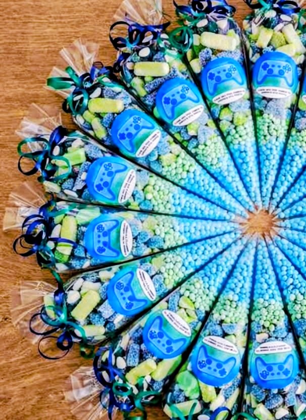 Personalised Gaming Party Sweet Cones | Gaming Birthday Favours