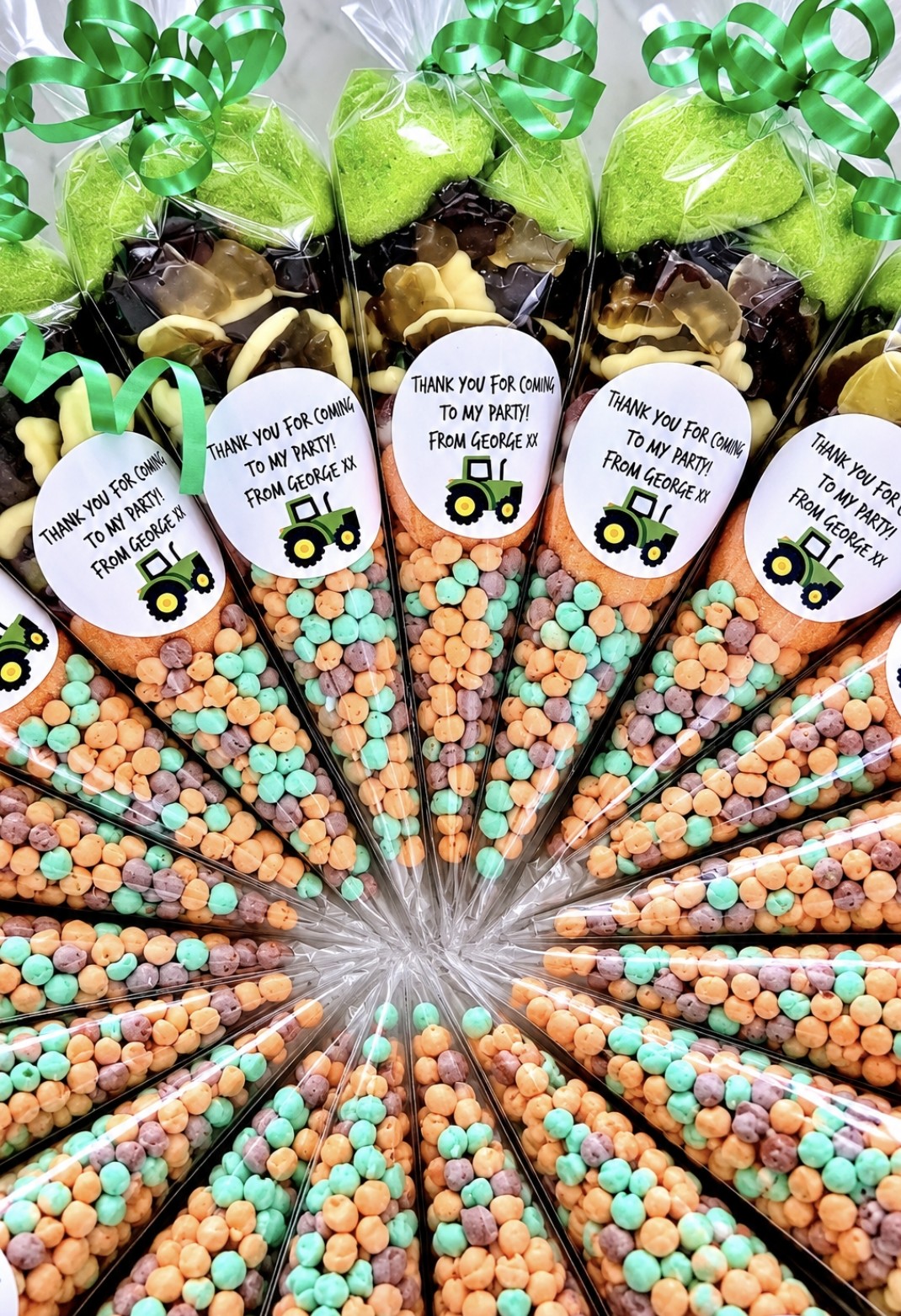 Tractor Party Sweet Cones | Farm Birthday Party Favours