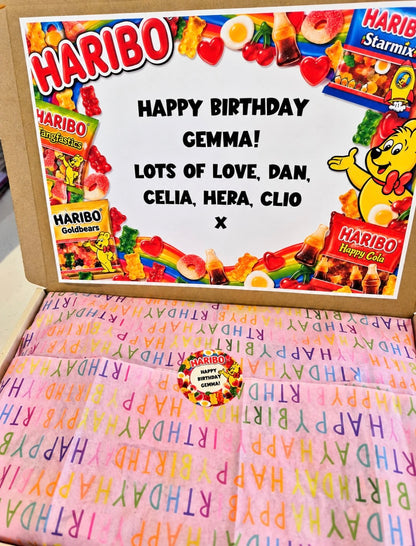Haribo Sweet Letterbox Gift Box | Personalised Haribo Gift