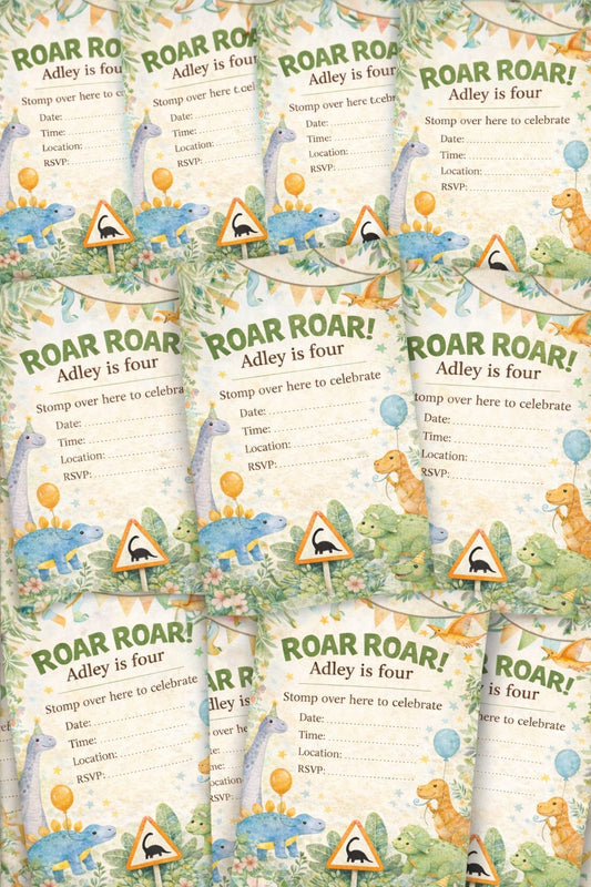 ROAR, ROAR Party Invitiations X10