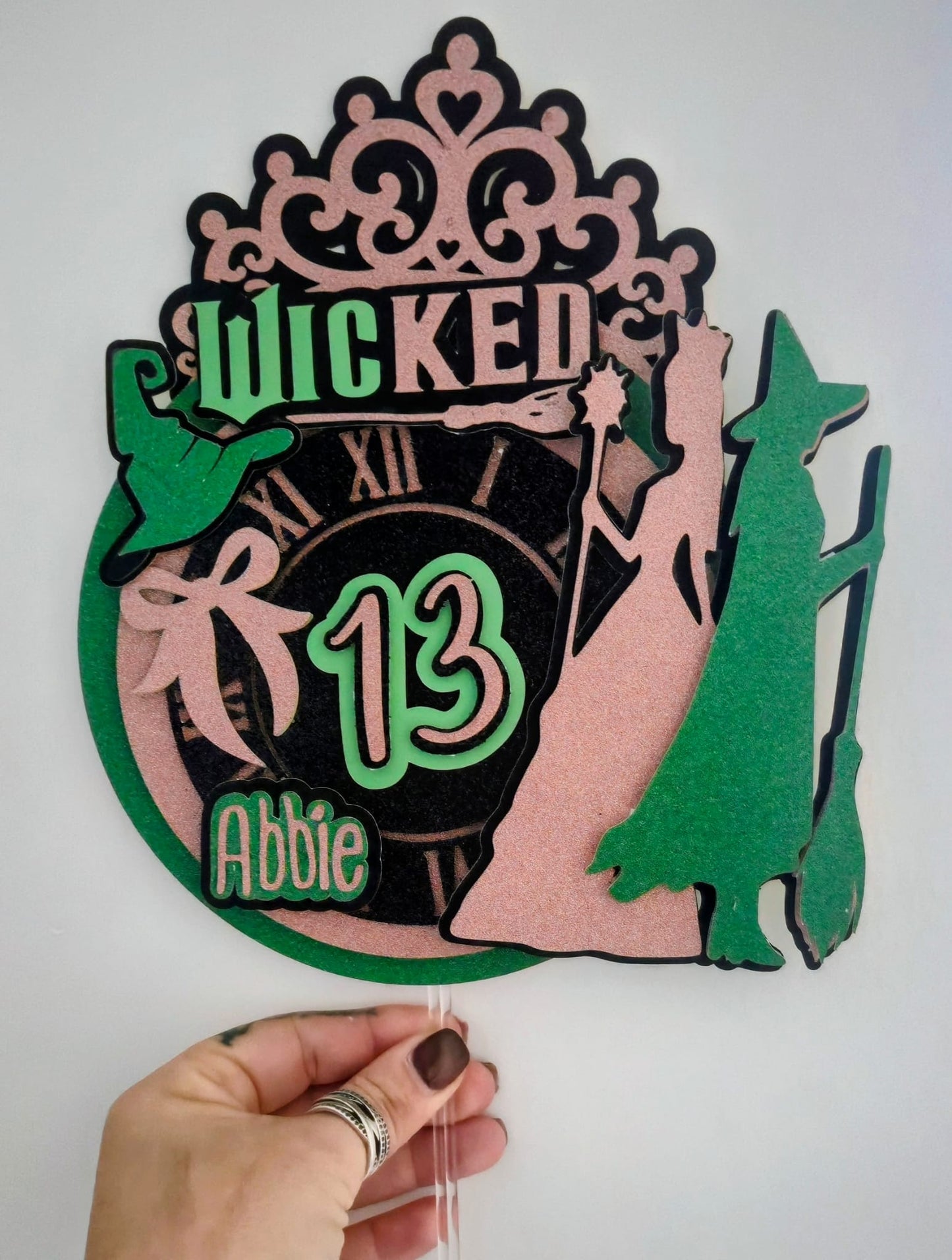 Personalised Wicked-Inspired Cake Topper – Custom Name & Age